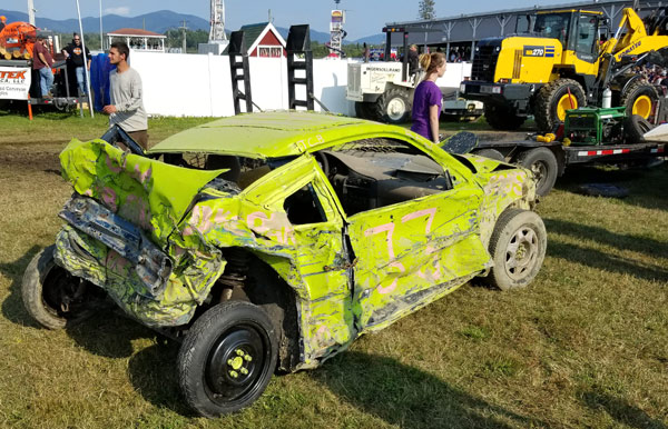 Cornish Fair auto demolition derby loser